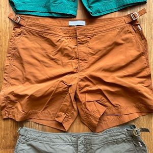 Orlebar Brown Men’s Mid-Length Swim Shorts in Rust Size 38
